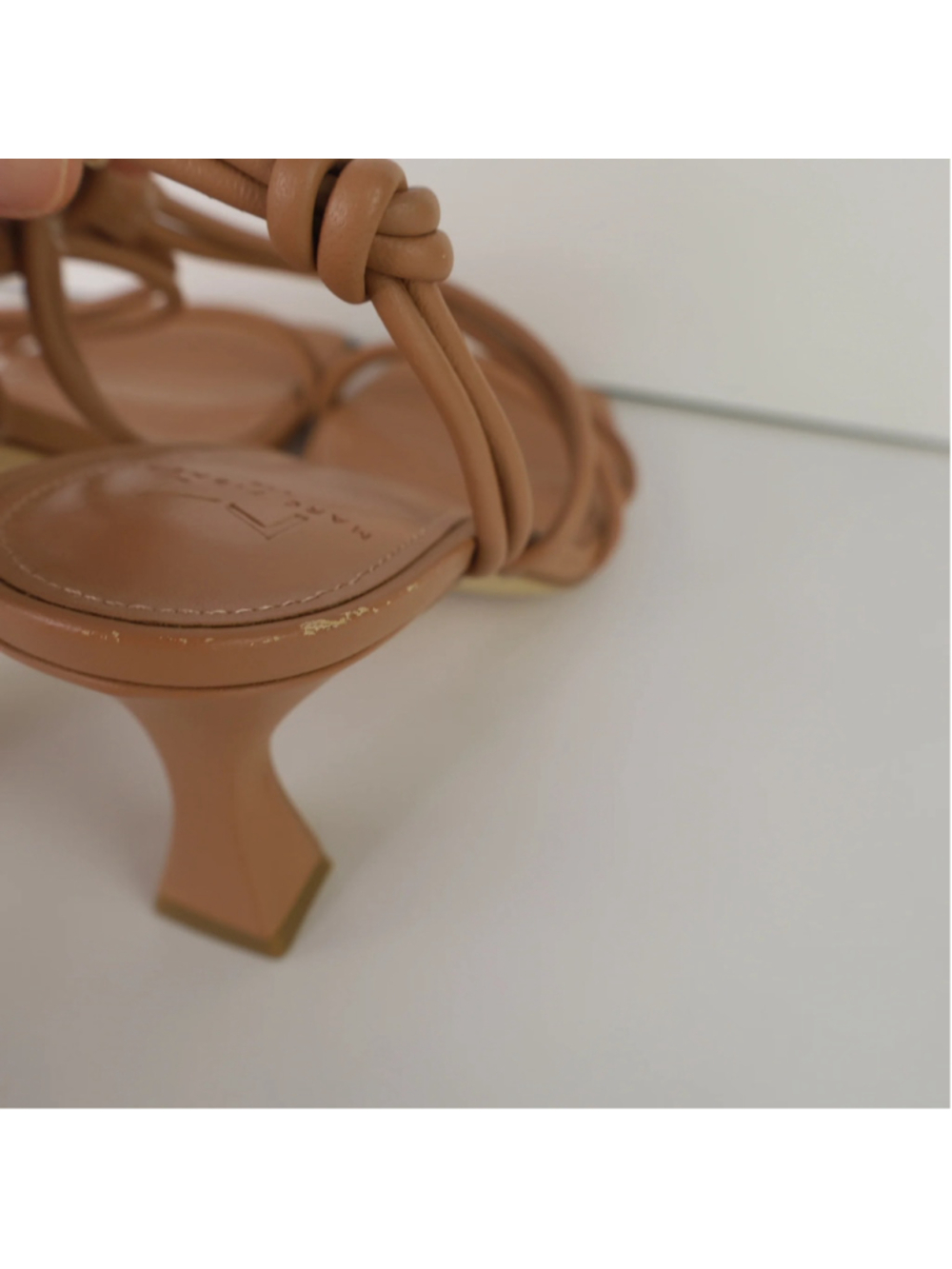 Marc Fisher LTD Davia Sandals 7.5M Medium Natural Strappy Kitten Heel NWD 0479 - Picture 14 of 16